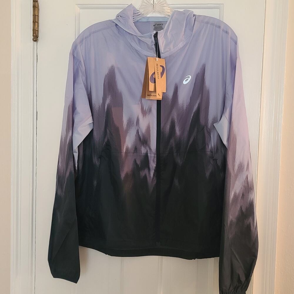 Womens Asics Kasane Jacket With Hood Regular Fit Water Repellent Size Large